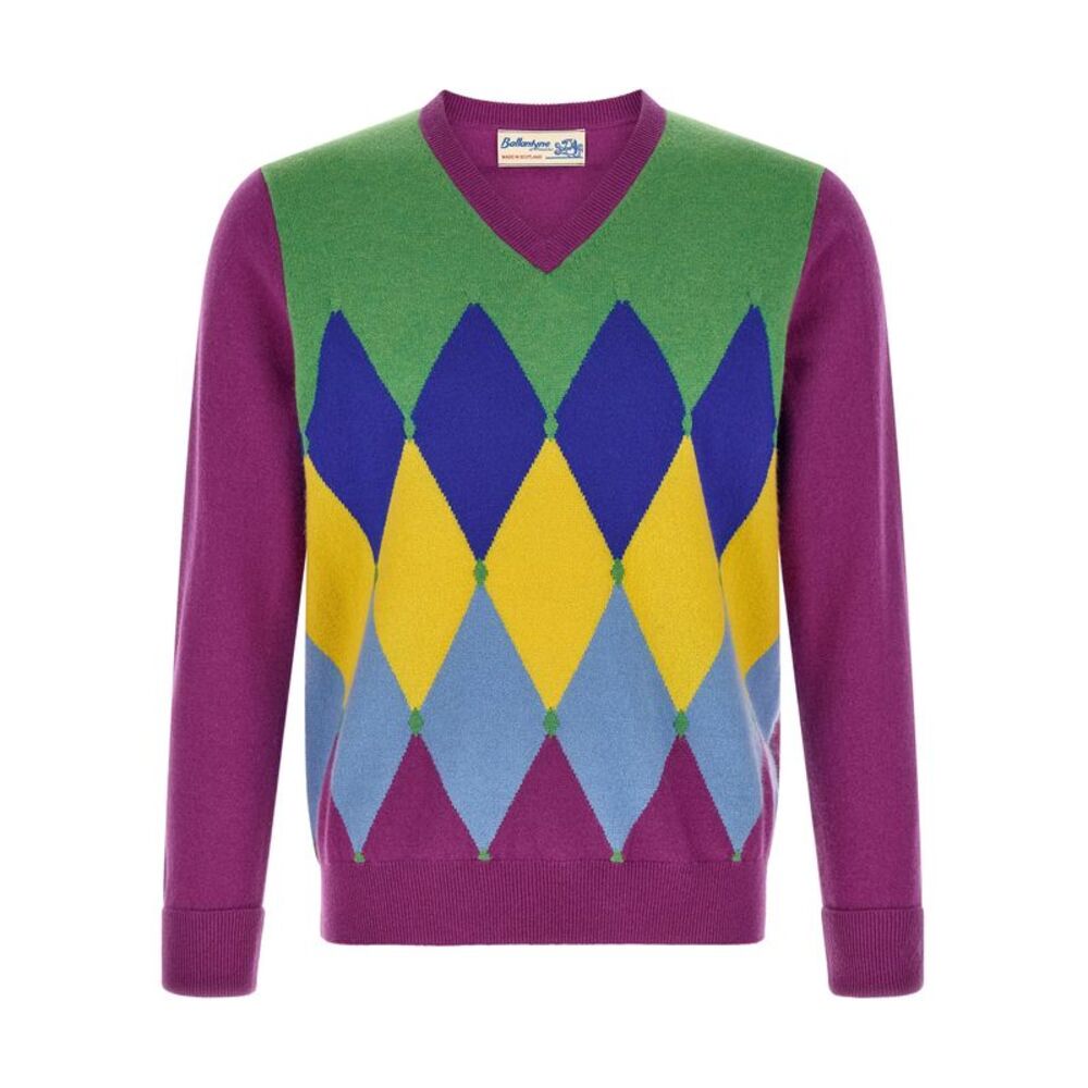 Ballantyne Men 'Classic Diamond' Intarsia Sweater
